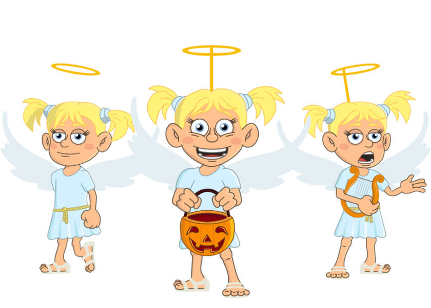 Celeste - An Angel girl child Puppet for Adobe Character Animator