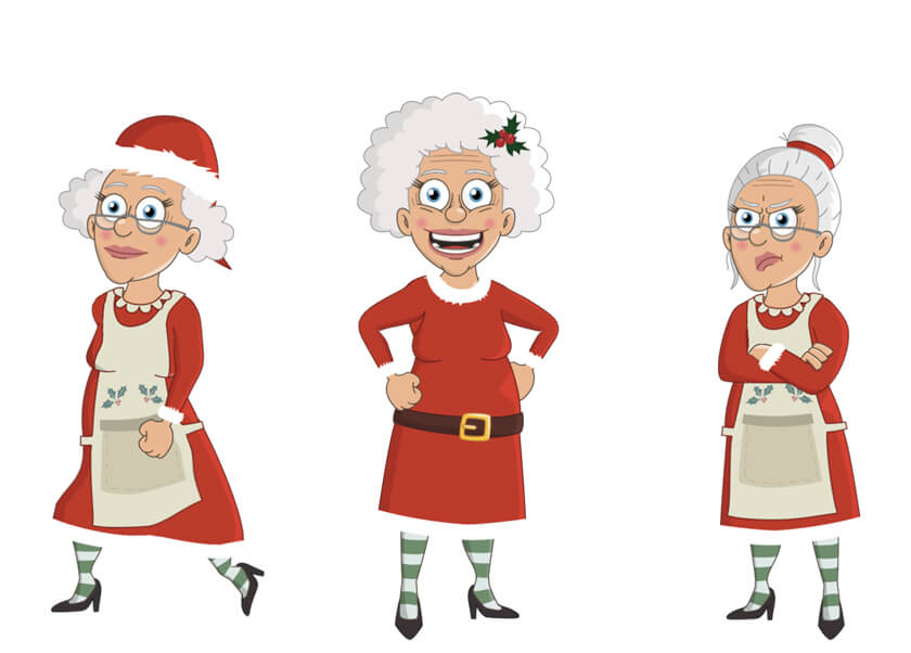 Jessica - Mrs. Claus Christmas Puppet for Adobe Character Animator