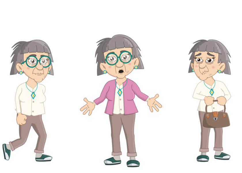 Anita - Elderly, Asian Female Puppet for Adobe Character Animator