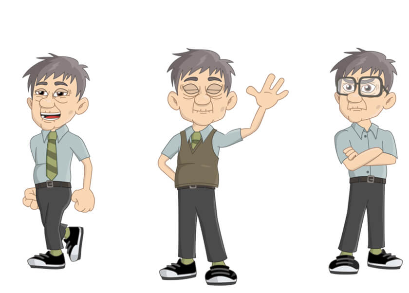 Benedict - Elderly, Asian male Puppet for Adobe Character Animator