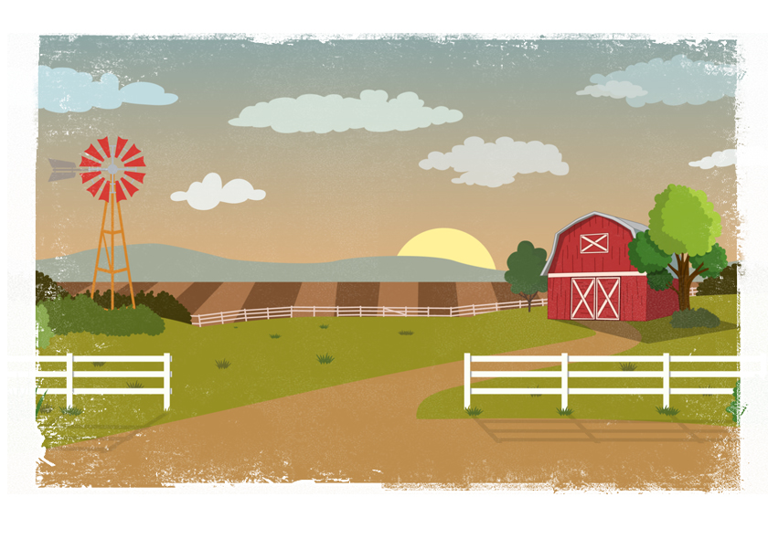 Toon Loon Farmyard - background scene for Adobe Character Animator