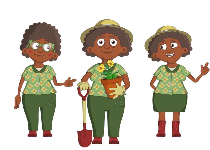 Vera an elderly black female puppet